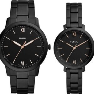Fossil black men's and women's smart watches, sleek modern design, stylish black stainless steel bands, perfect for fashion and functional accessories sale is live.