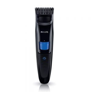 Electric hair trimmer by Philips with adjustable blade and ergonomic design, ideal for grooming and haircuts. Perfect for professional and at-home use, featuring precision styling and durable performance.