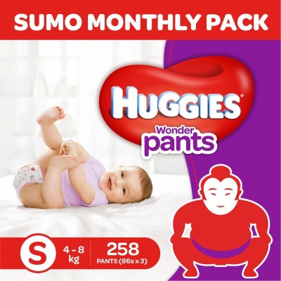 Huggies Wonder Sumo Pack - S(258 Pieces)