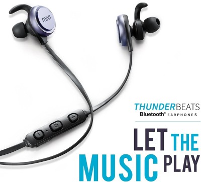 Mivi Thunder Beats Bluetooth Headset with Mic(Gun metal/Black, In the Ear)