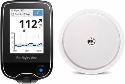 FreeStyle Libre Flash Glucose Monitoring System Glucometer(Black & White)
