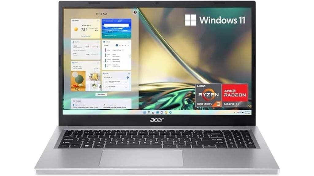 High-performance Acer laptop featuring Windows 11, AMD Ryzen 7000 Series processor, and AMD Radeon graphics, ideal for gaming, productivity, and everyday use.
