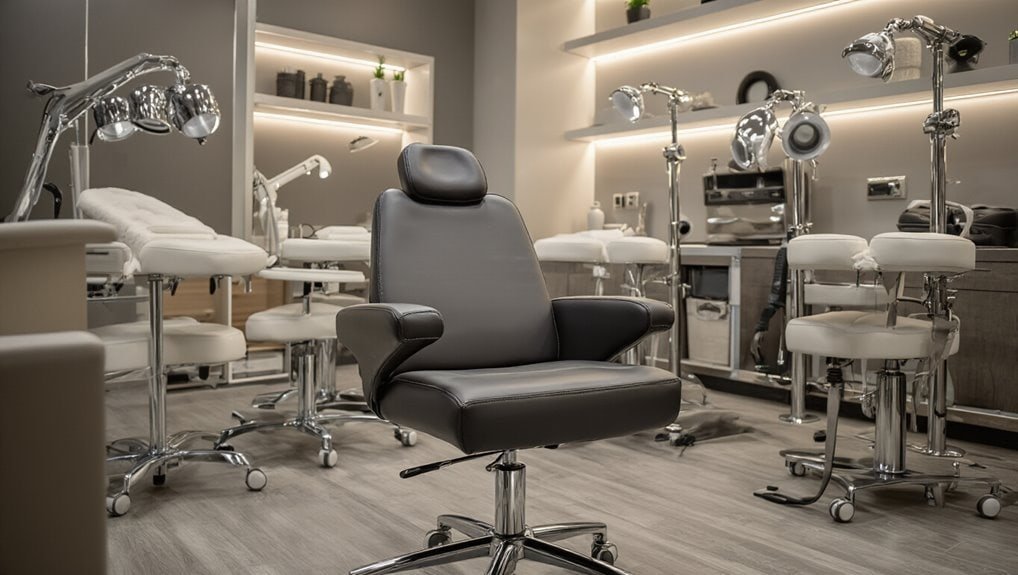 Modern medical clinic with advanced treatment chairs and equipment, ideal for professional healthcare services and patient comfort. Perfect for medical offices, dental clinics, or dermatology practices.