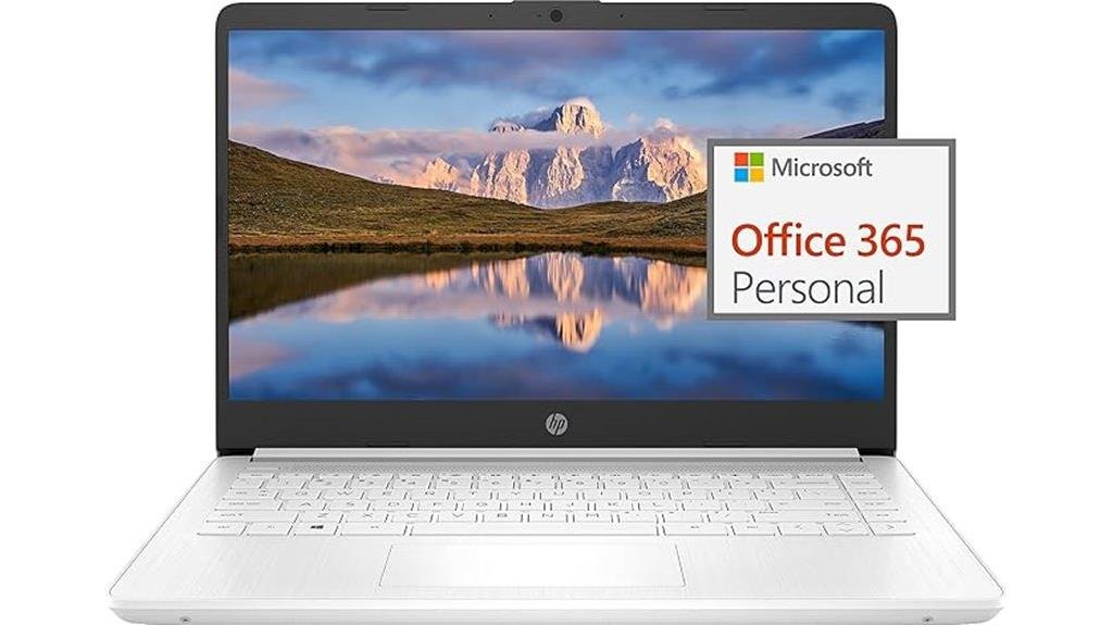 High-performance HP laptop with Windows 11 and Office 365 Personal pre-installed, ideal for home and office use, featuring a sleek design and vibrant display for productivity.