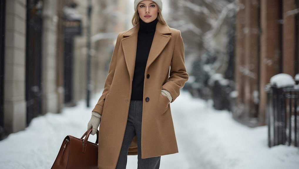 layered professional winter attire