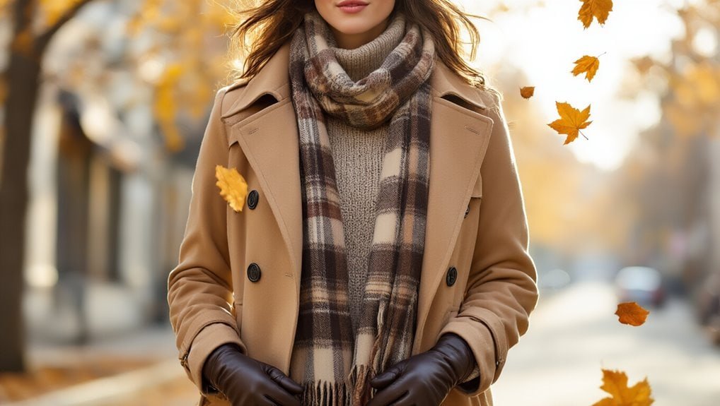 Fall fashion women autumn coat and scarf outdoor sale is live online shopping fall wardrobe update.