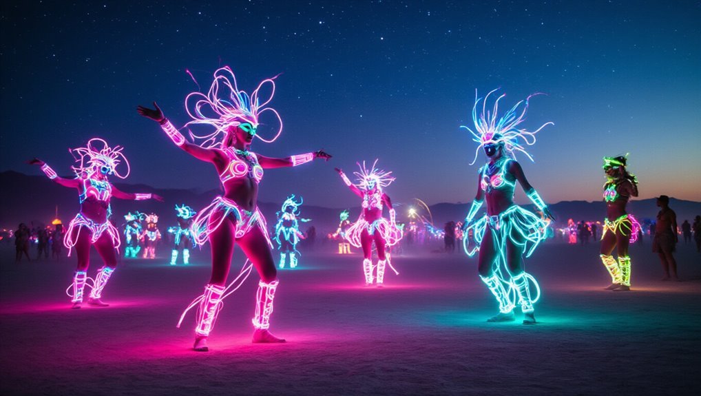 luminous wearable art installations