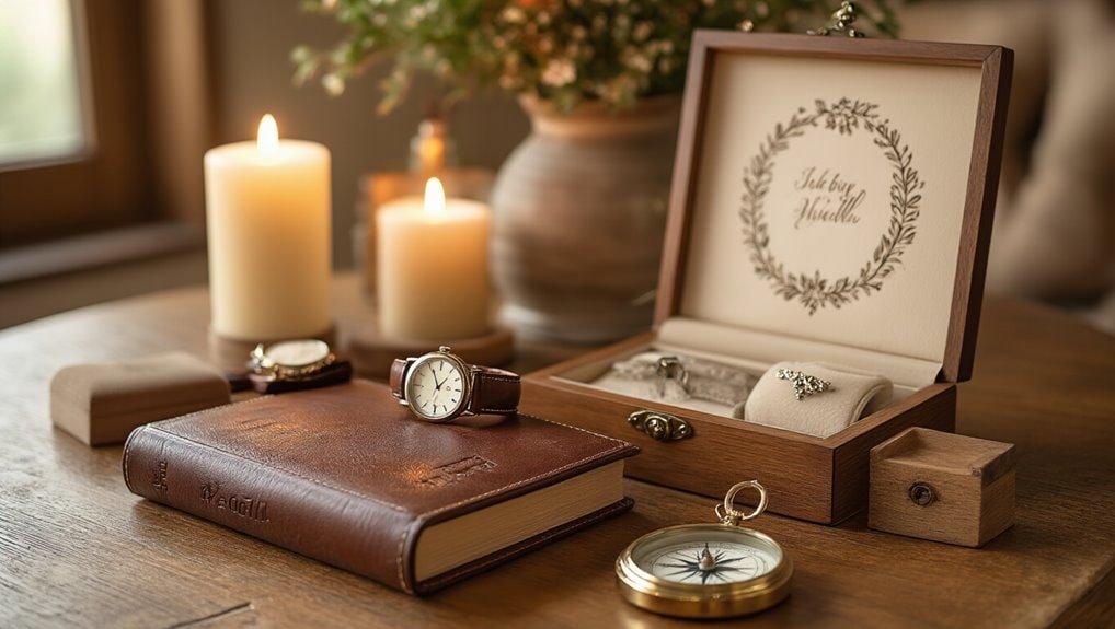 Elegant home decor with candles, jewelry, and a watch, emphasizing a cozy, stylish setting for sale, ideal for those seeking luxury accessories and accessories during Sale is Live events.