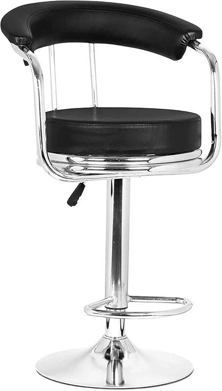 neo chair Classic Black Revolving | Kitchen | Café | Stores | Leatherette Metal Bar Stool(Finish Color - Black, DIY(Do-It-Yourself))