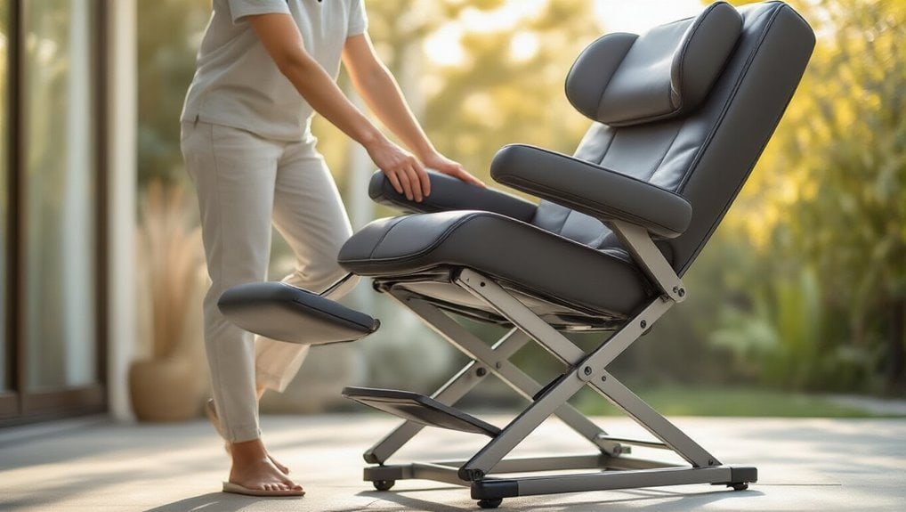 Comfortable massage chair with adjustable features, perfect for home or office relaxation. Enjoy premium comfort with ergonomic design and soothing massage functions.