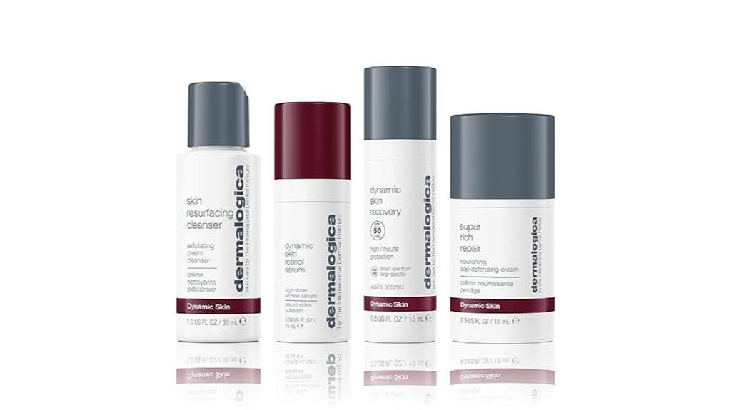 High-quality image of Dermalogica skincare products for thriving skin, including cleanser, serum, recovery spray, and moisturizer, perfect for sale and online shopping deals.