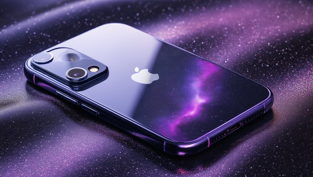 IPhone 13 pro lying on a glittering cosmic surface with a galaxy print, highlighting innovative smartphone technology, perfect for tech enthusiasts and Apple fans during the online Sale is Live event.