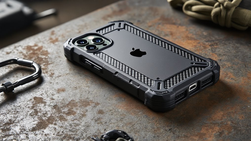 High durability rugged phone case for iPhone with shockproof, dustproof, and waterproof features, perfect for outdoor adventures and active lifestyles.