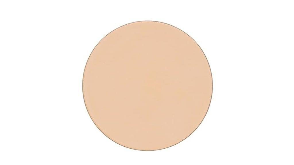 Smooth beige foundation circle, ideal for beauty and skincare product display, representing high-quality makeup and cosmetic preparations.