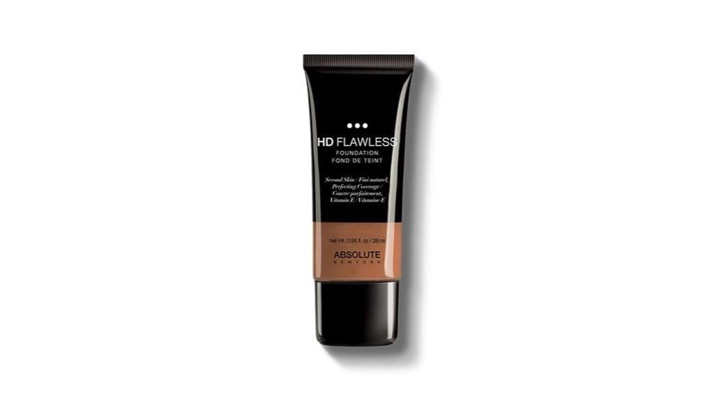 HD Flawless foundation tube with beige shade for flawless skin and long-lasting coverage for beauty and makeup enthusiasts.
