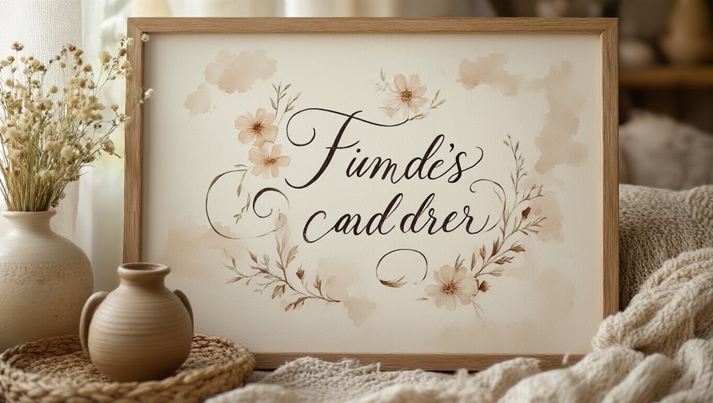personalized hand lettered wall art