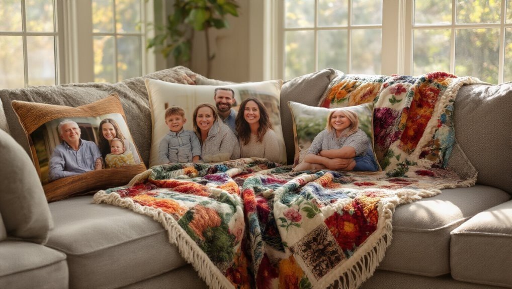 personalized photo blankets and pillows