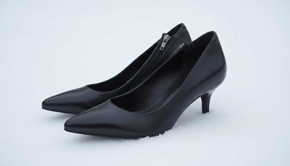Stylish black high heels with pointed toes and sleek design, perfect for formal or professional occasions, now available at Sale is Live.