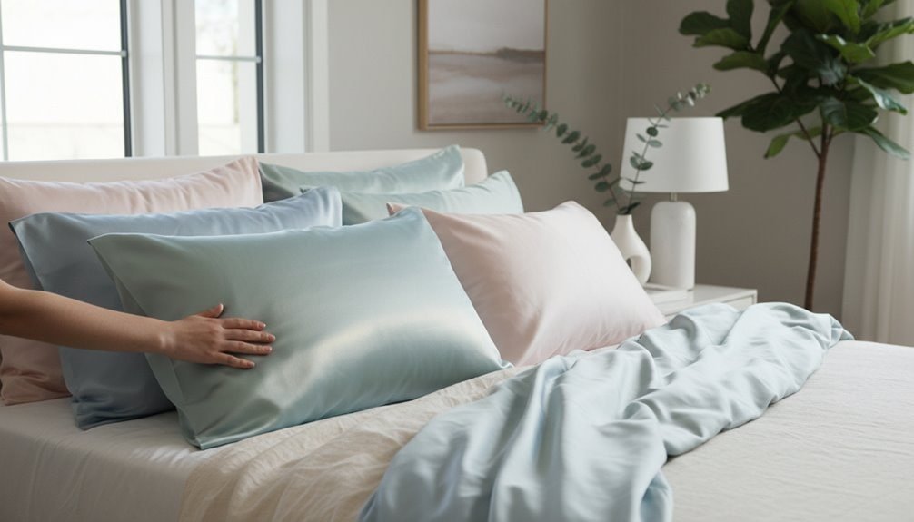 Luxurious, silky satin bed sheets for optimal comfort, perfect for freshening up bedrooms and enhancing sleep quality. Discover premium quality bedding on SaleIsLive for unbeatable deals.