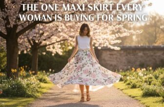 Elegant floral maxi skirt for women, ideal for spring outfits and outdoor events.