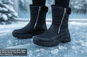 zip up winter boots grip tested