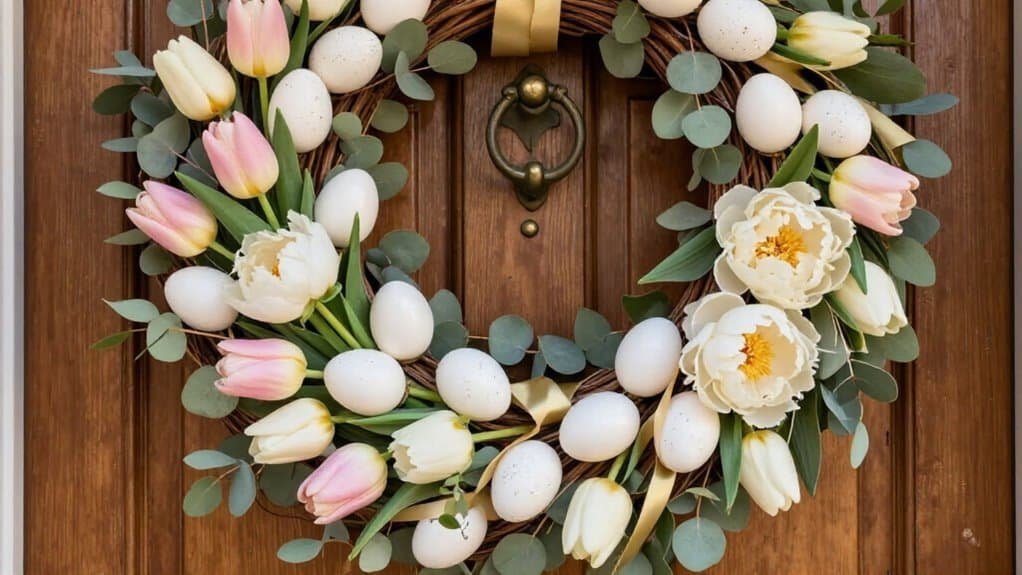 door friendly wreath with durability and lighting