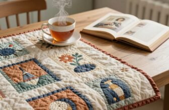 Grandmother’s Day gift idea featuring a cozy, handcrafted quilt with colorful animal and floral patterns, perfect for celebrating maternal love and appreciation.