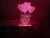 3D Illusion Love Baloon Happy Birthday Design Night Lamp