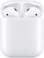 Apple AirPods 2 latest reviews - Apple AirPods 2 back view - Sale is Live - 2025 Wireless earbud headphones with charging case, sleek white design, high-quality sound, Bluetooth connectivity, ideal for music and calls, great for daily use.