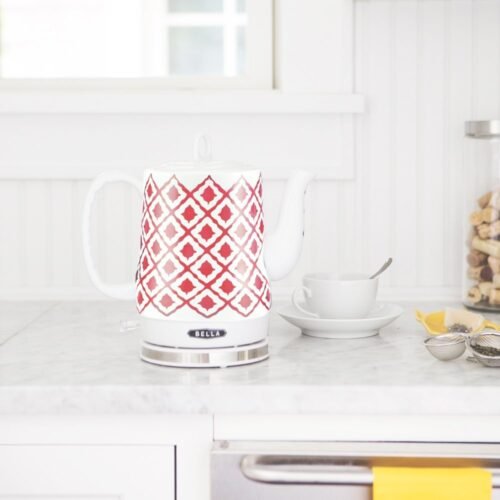 BELLA Electric Ceramic Tea Kettle with Detachable Base