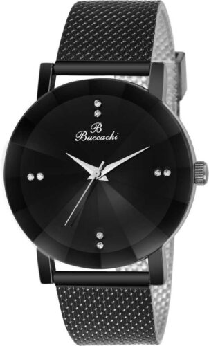 Buccachi Black Dial Special Diamond Cute Glass Wrist Watch