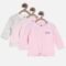 Mini Klub  Girls Self Design Cotton Blend T Shirt