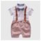 Hopscotch Boys Cotton Shirt and Suspender Style Shorts