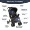 LuvLap Stroller with Large Space and Easy Fold for Kids
