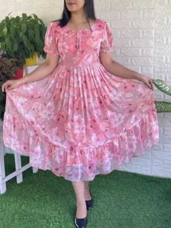 AMORE CREATION Women Maxi Pink Full Length Dress