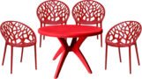 Binani Plastic Table & Chair Set(Finish Color - RED, DIY(Do-It-Yourself))