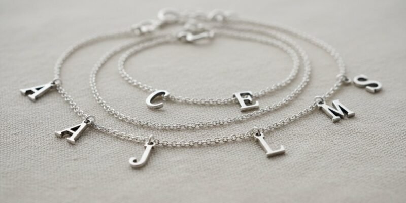 7 Custom Initial Charm Bracelets for Women