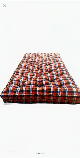 DUROKING HEAVY BORDER 5 inch Double Cotton Mattress(L x W: 72 inch...