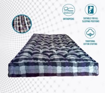 DUROKING PREMIUM BORDER COTTON MATTRESS 5 inch Single Cotton Mattress(L x W:...