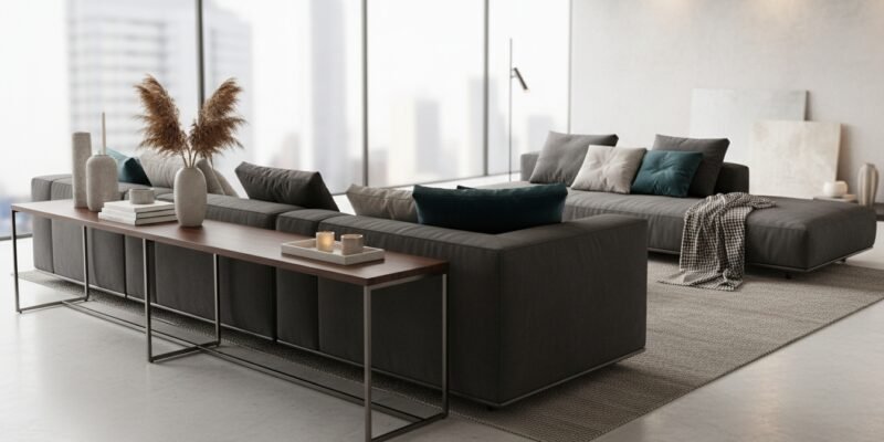 Extra Long Narrow Sofa Table: That Finally Fit Behind Deep Couches