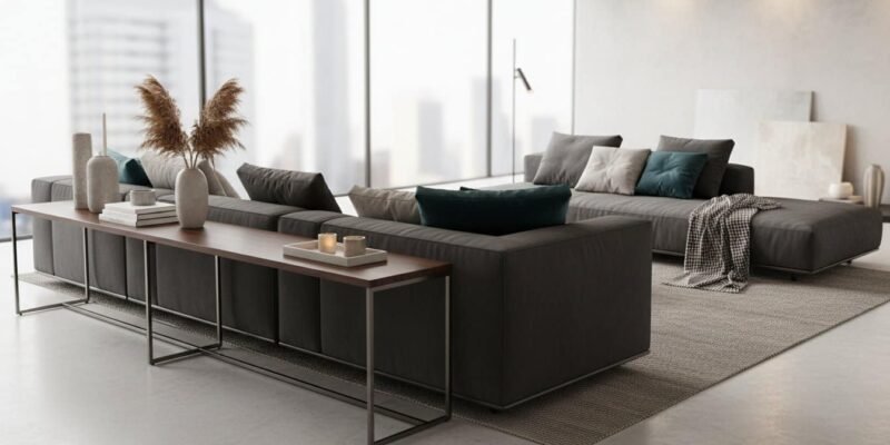 Extra Long Narrow Sofa Table: That Finally Fit Behind Deep Couches