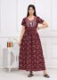 GAFAB Women Maxi Maroon Full Length Dress