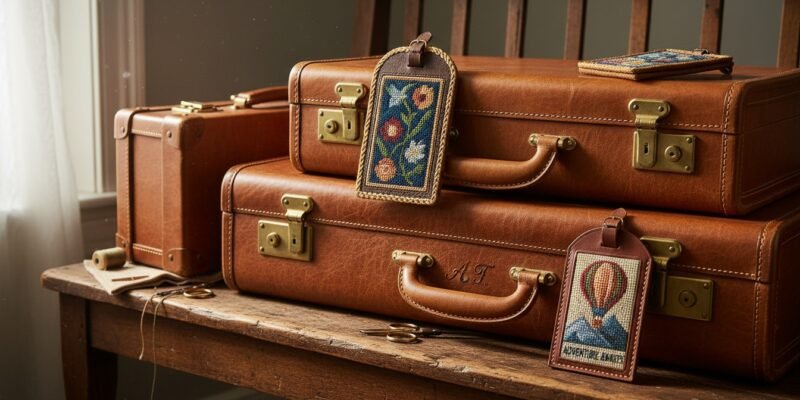 Hand Stitched Needlepoint Luggage Tags: Chic, Durable, and Gift-Ready