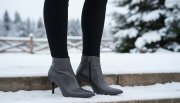 Winter Chic: Kitten High Pointed Toe Boots With Side Zipper