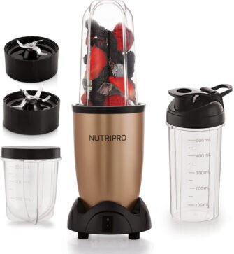 NutriPro Blender 500 W Juicer Mixer Grinder(Nutri | 3 Jars | Gold)