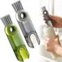 Poojan Enterprise Multifunctional Plastic 3 in 1 Cleaning Brush Cleaner Tools Microfibre Wet and Dry Brush(Multicolor)