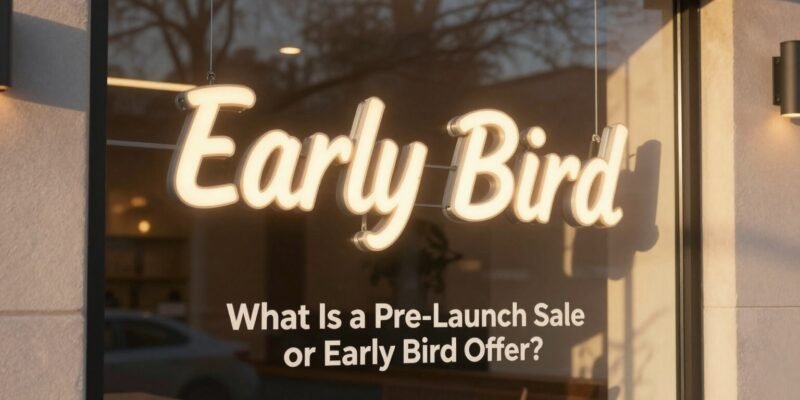 What Is a Pre Launch Sale or Early Bird Offer?