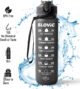 SLOVIC Sipper Water Bottle | Leak-Proof & BPA Free-Perfect for Workout & Travel 1000 ml Sipper(Pack of 1, Black, Plastic)