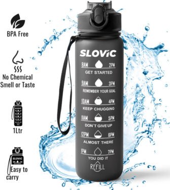 SLOVIC Sipper Water Bottle | Leak-Proof & BPA Free-Perfect for Workout &...
