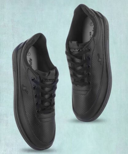 Sparx Men’s SM-214 Black and Flourescent Green Sneakers